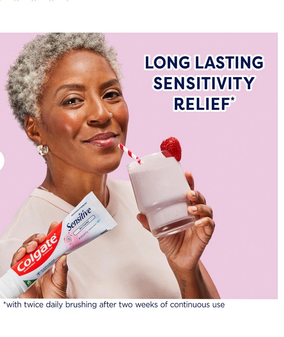Colgate Sensitive Whitening Toothpaste, Cavity Protection Mint, 4 pk./6 oz.
