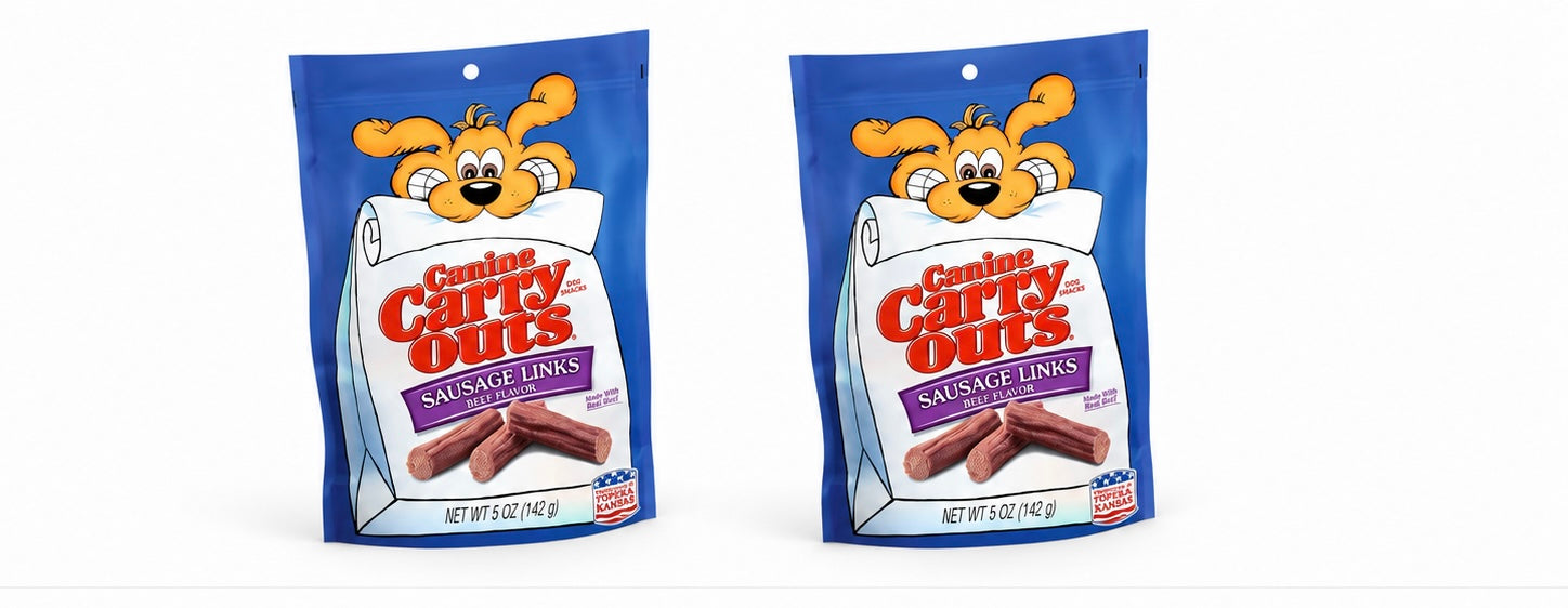 Canine Carry Outs Sausage Links Beef Flavor Dog Treats, 4.5 oz