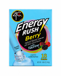 4C Energy Rush Berry Sugar Free Drink Mix with Taurine – 18 Packets, 4.96 oz