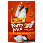 Friskies Party Mix Gravy-Licious Crunch Chicken & Gravy Flavors, 2.1 oz