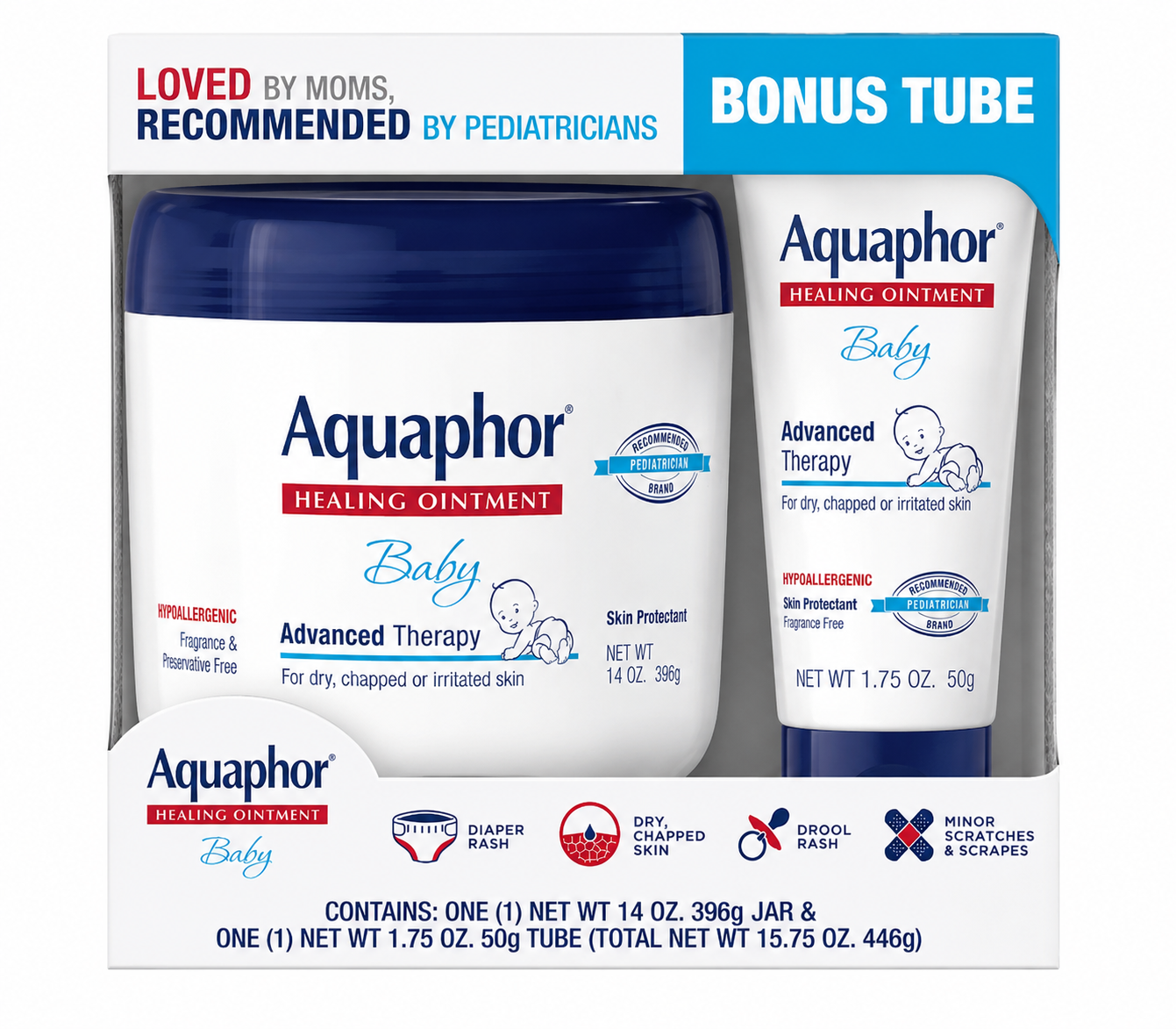 Aquaphor Advanced Therapy Baby Healing Ointment with Bonus, 15.75 oz