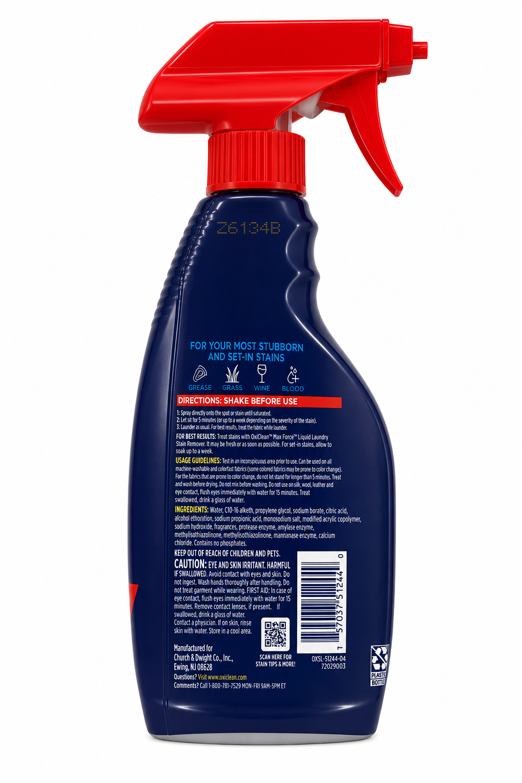 OxiClean Max Force Laundry Stain Remover Spray, 12 fl oz