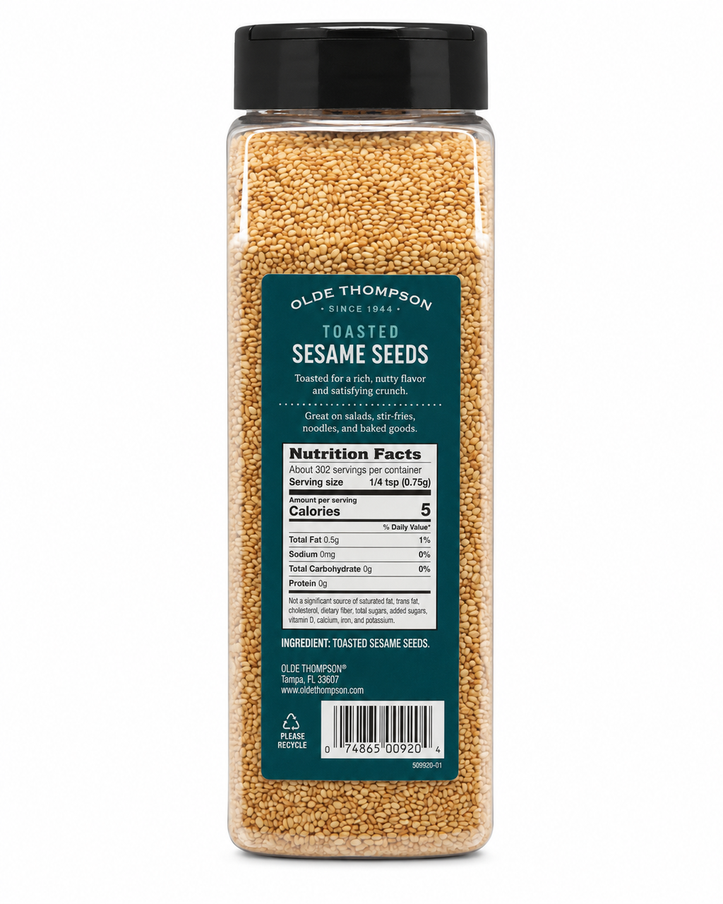 Olde Thompson Toasted Sesame Seeds, 18 oz