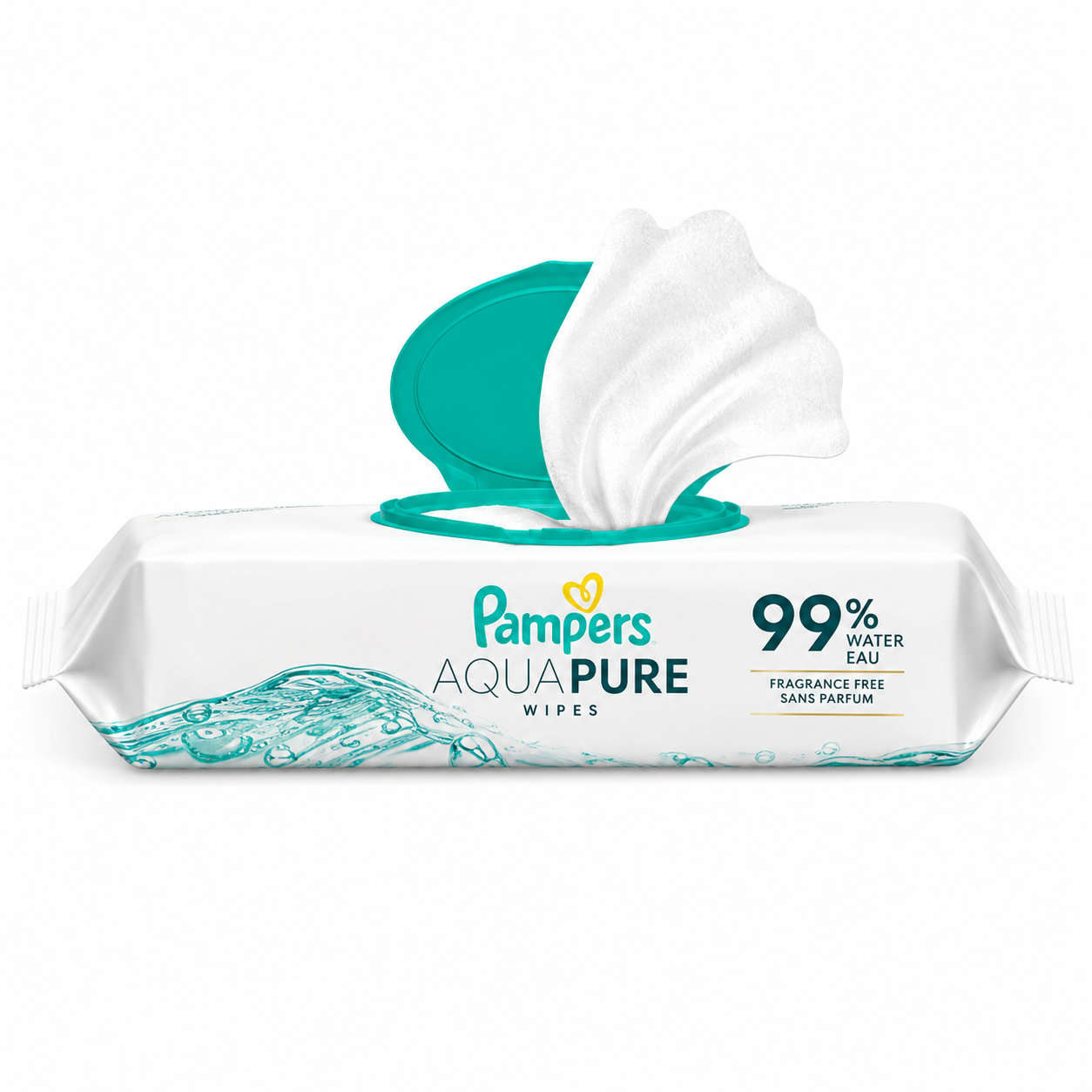 Pampers Aqua Pure Sensitive Baby Wipes, 5 Packs, 280 Wipes