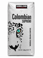 Kirkland Signature Colombian Supremo Whole Bean Coffee, Medium Roast, 48 oz