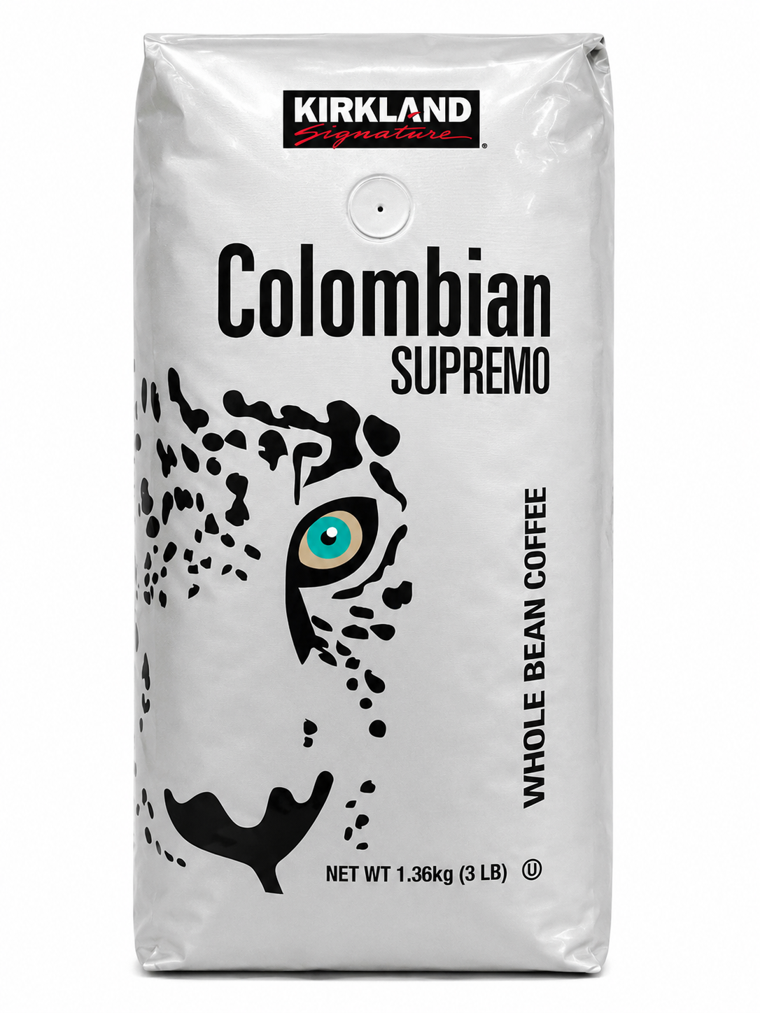 Kirkland Signature Colombian Supremo Whole Bean Coffee, Medium Roast, 48 oz
