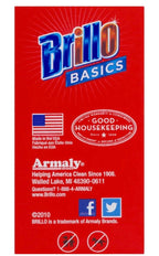 Brillo Basics Steel Wool Scrub Pads, 8 Count