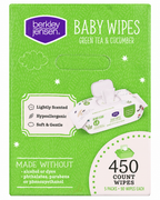 Berkley Jensen Green Tea & Cucumber Baby Wipes, 5 Packs, 450 Wipes