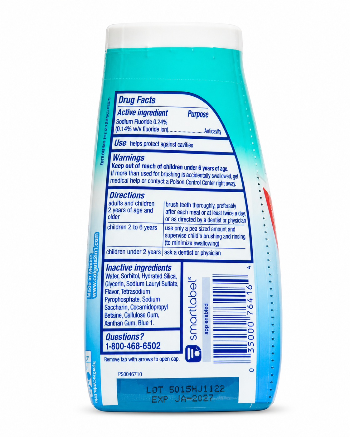 Colgate 2-in-1 Icy Blast Whitening Toothpaste & Mouthwash, 4.6 oz