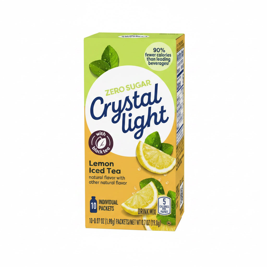 Crystal Light Lemon Iced Tea On-The-Go Drink Mix, 10 Packets, 0.7 oz