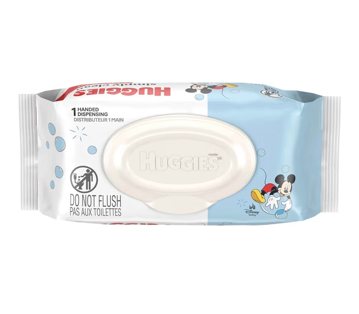 Huggies Simply Clean Unscented Baby Wipes, 5 Packs, 320 Wipes
