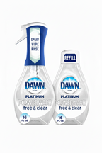 Paquete de detergente Dawn Platinum Powerwash Free & Clear – 1 pulverizador (473 ml) + 1 recambio (473 ml)