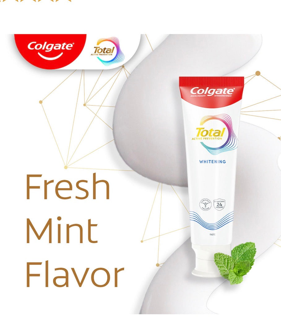 Colgate Total Active Prevention Whitening Toothpaste, Mint, 5 pk./6 oz.