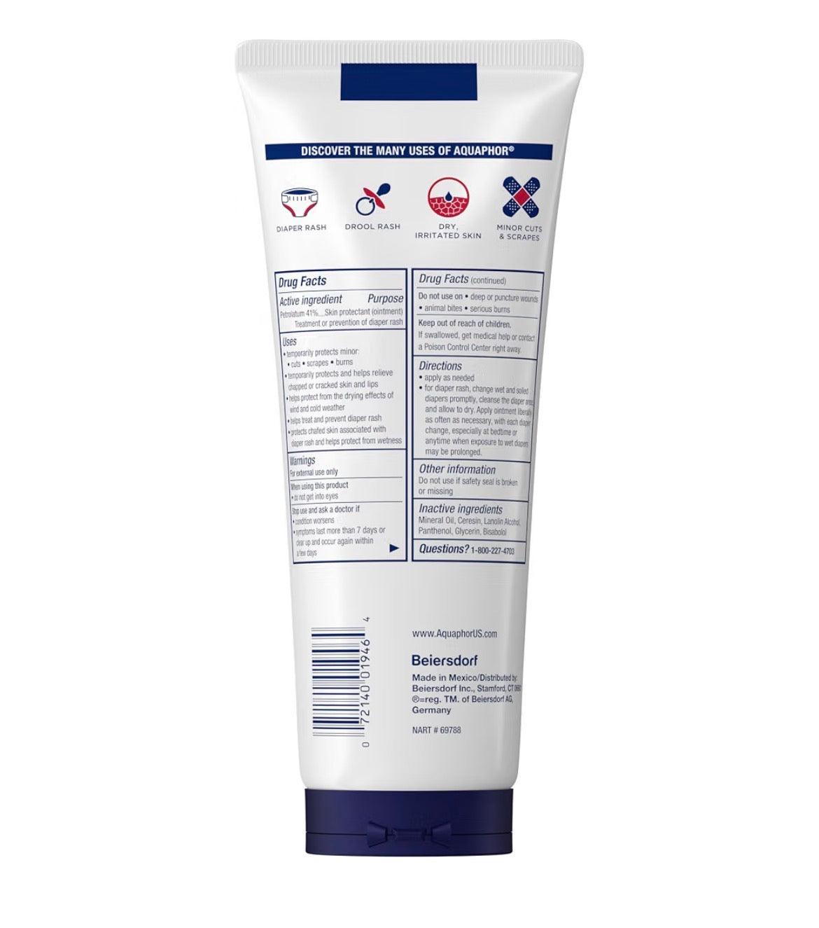 Aquaphor Baby Healing Ointment, 1.75 oz Tube