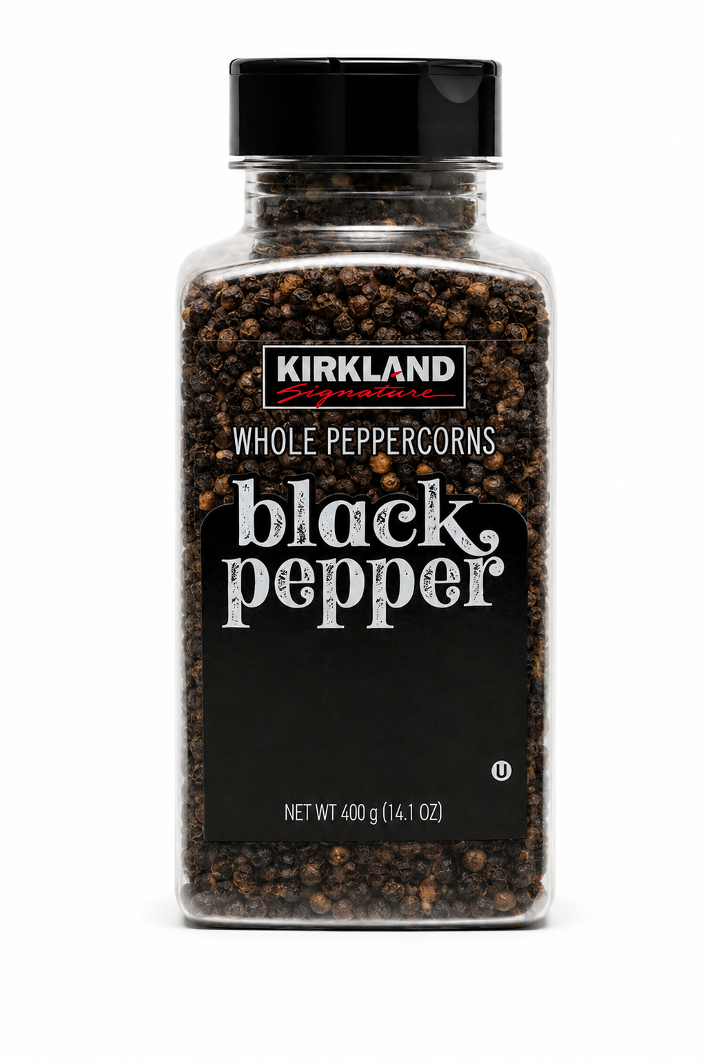 Kirkland Signature Whole Black Peppercorn Grinder, 14.1 oz