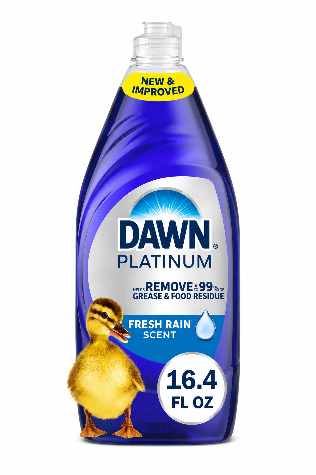 Dawn Platinum Dish Soap, Fresh Rain Scent, Tough Grease Removal, 16.4 fl oz