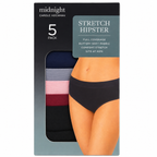 Midnight by Carole Hochman Stretch Hipster Underwear, 5 Pack