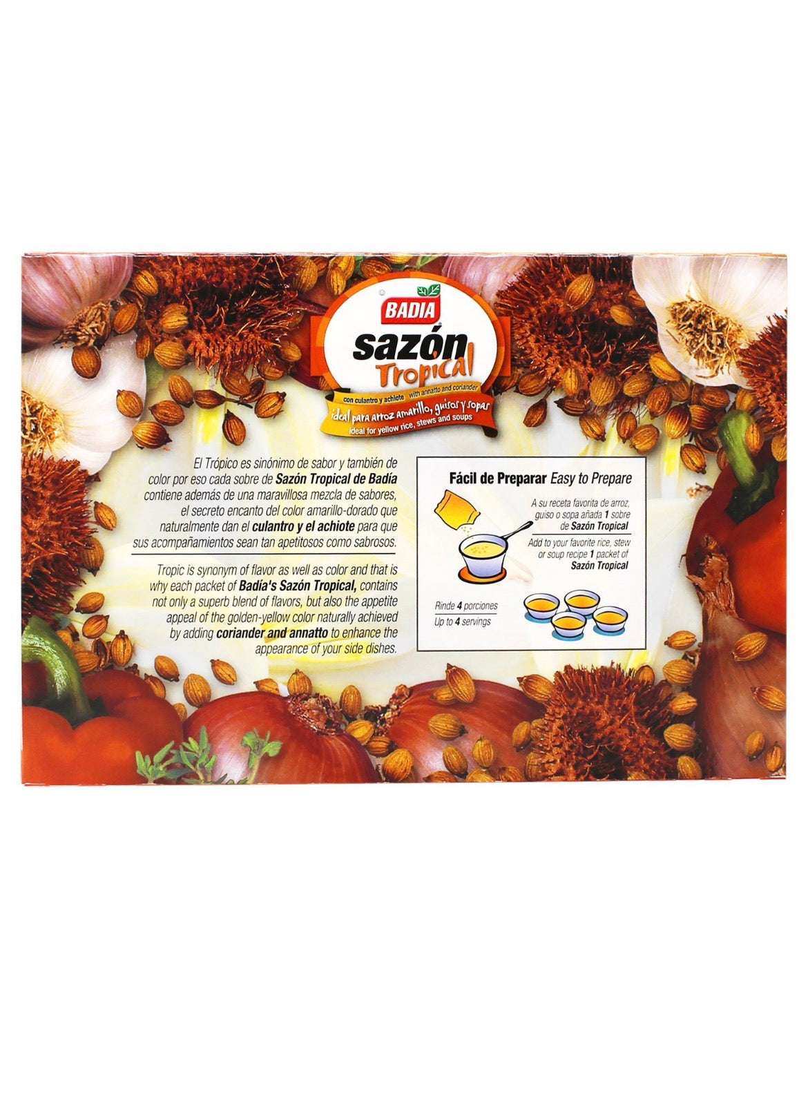 Badia Sazón Tropical with Coriander & Annatto, 3.52 oz