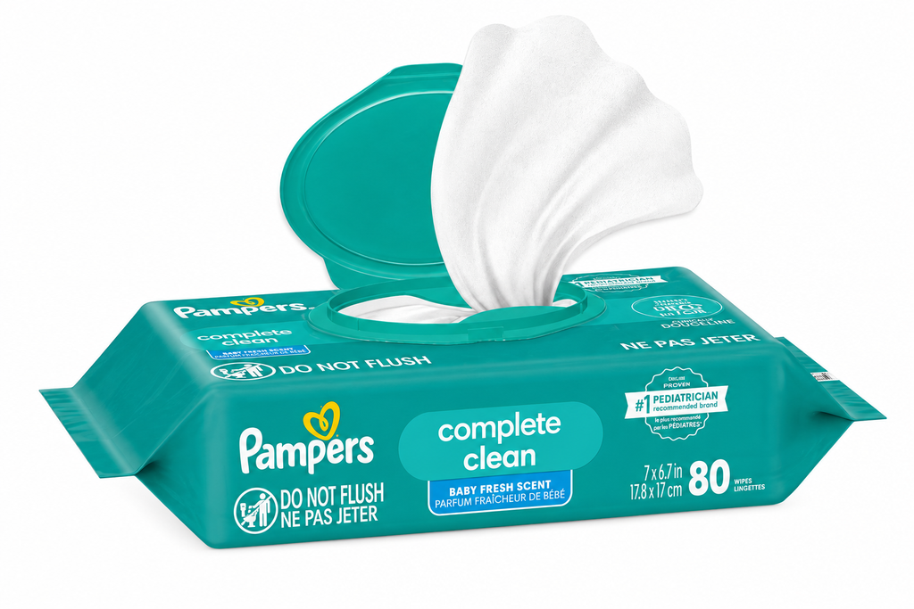 Pampers Baby Clean Fresh Scent Baby Wipes, 5 Packs of 80Wipes, 400 Wipes