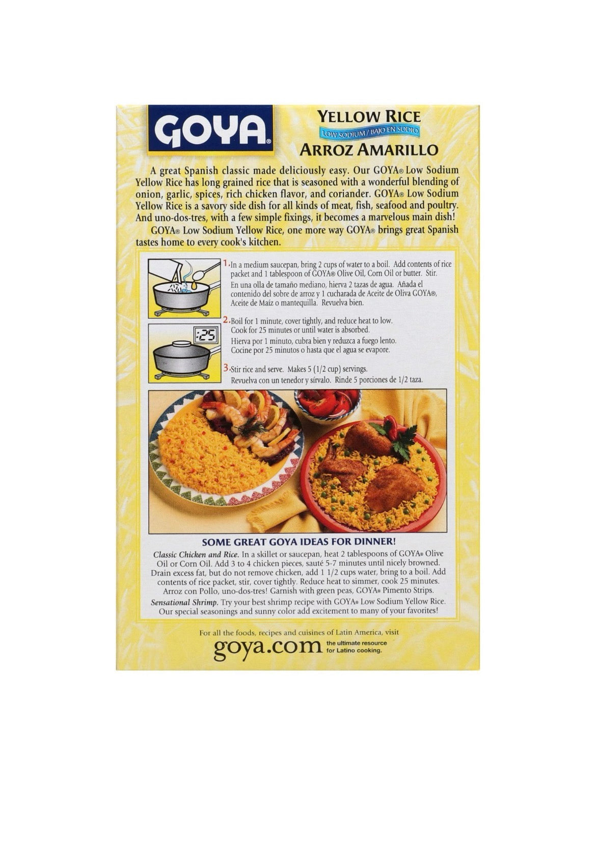 Goya Low Sodium Yellow Rice, 7 oz