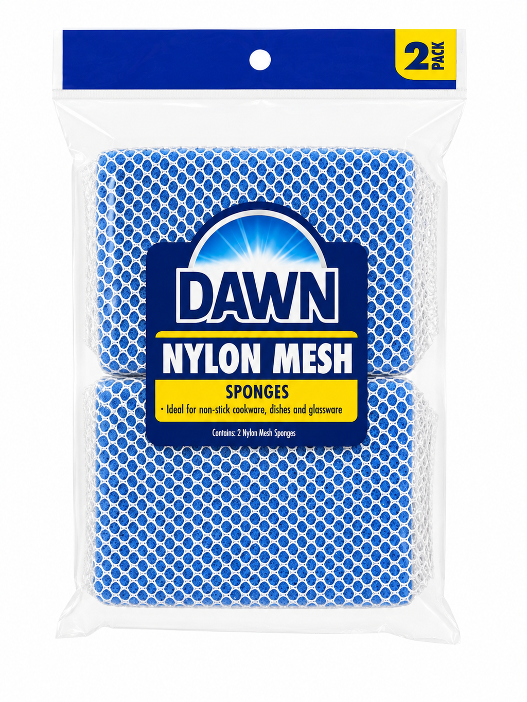 Dawn Nylon Mesh Sponges, 2 Pack
