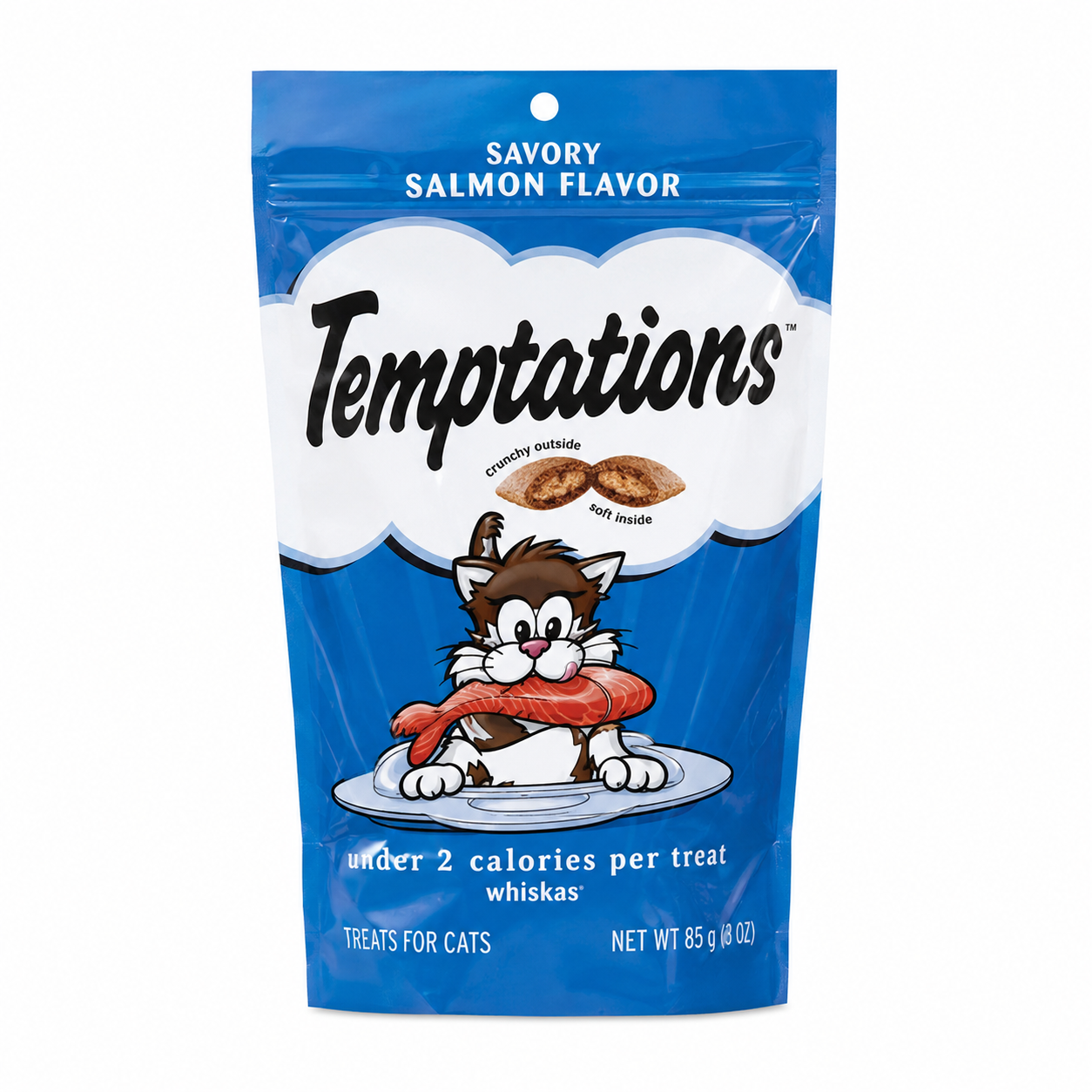 Temptations Cat Treats Savory Salmon Flavor, 3 oz