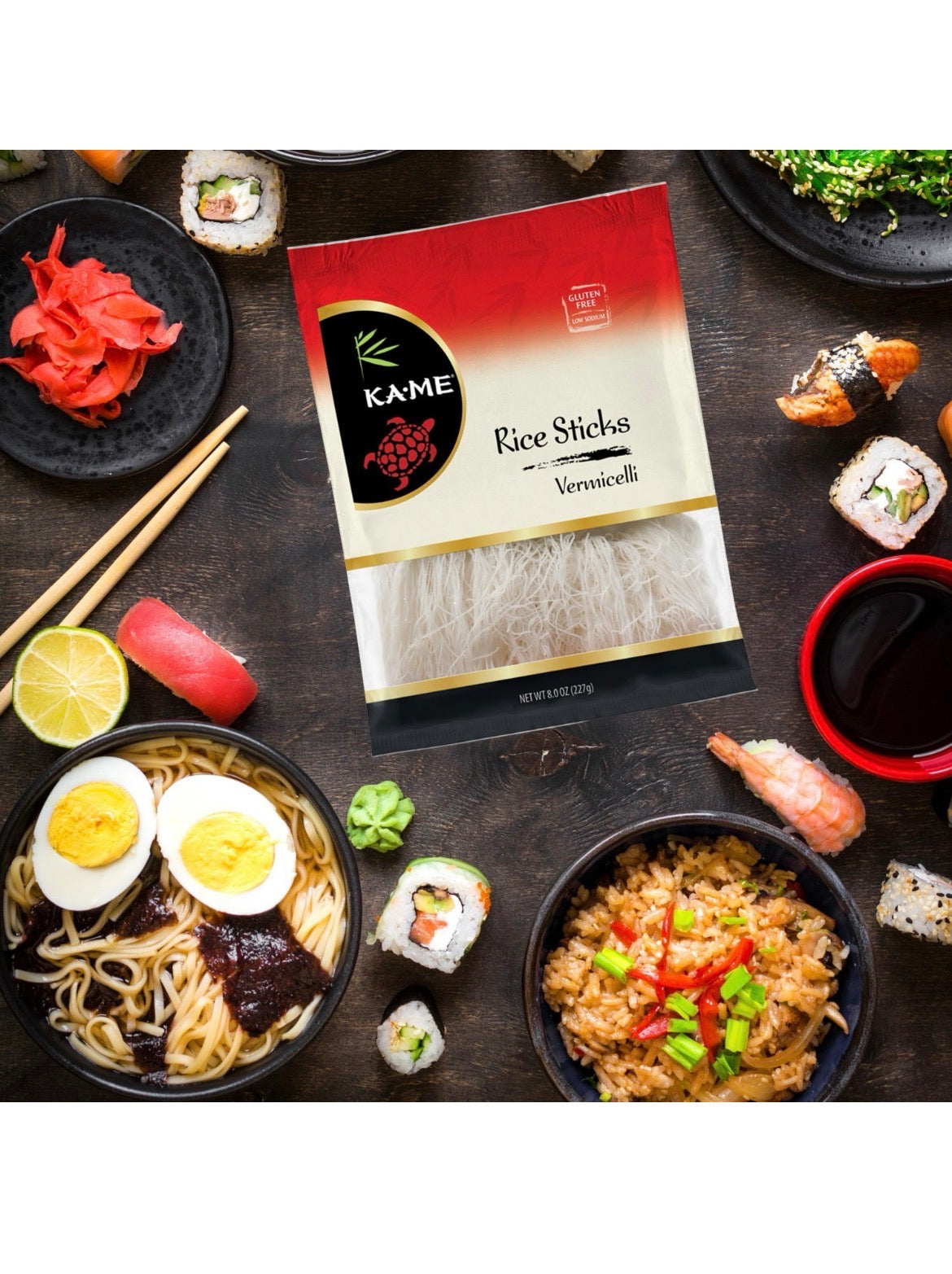 Ka-Me Vermicelli Rice Sticks, 8 oz