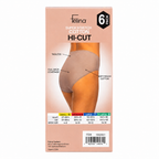 Felina Super Stretch Cotton Hi-Cut Underwear, 6 Pack
