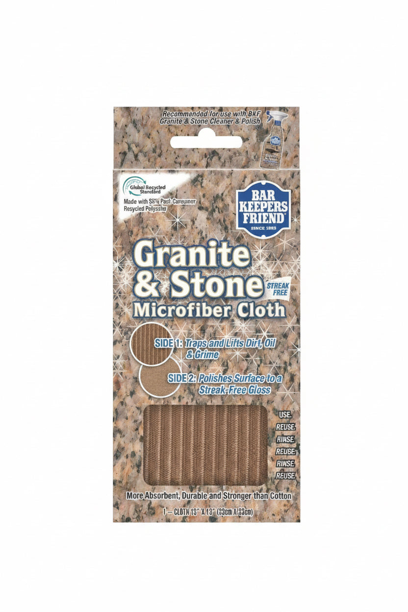 Bar Keepers Friend Granite & Stone Microfiber Cloth, 13 x 13 in