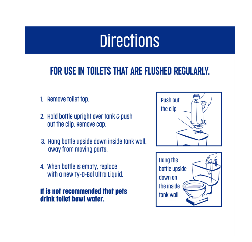Ty-D-Bol Ultra Borax Booster Automatic Toilet Bowl Cleaner, 12 fl oz