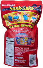 Barnum's Animals Crackers Snack-Saks, Resealable Bag, 8 oz