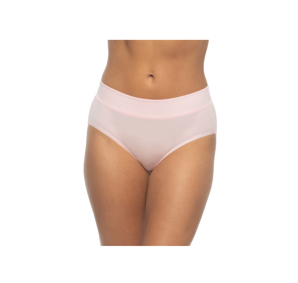 Felina Women’s Pima Cotton Wide Waistband Hipster Underwear, 5-Pack