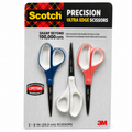 Scotch Precision Ultra Edge Scissors, 8 Inch, Titanium-Fused Blades, 3-Pack