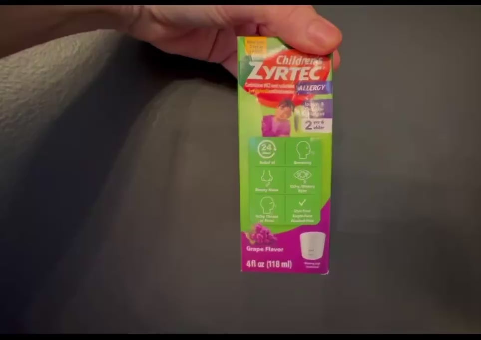 Children's Zyrtec 24-Hour Allergy Relief Grape Syrup, 4 fl oz
